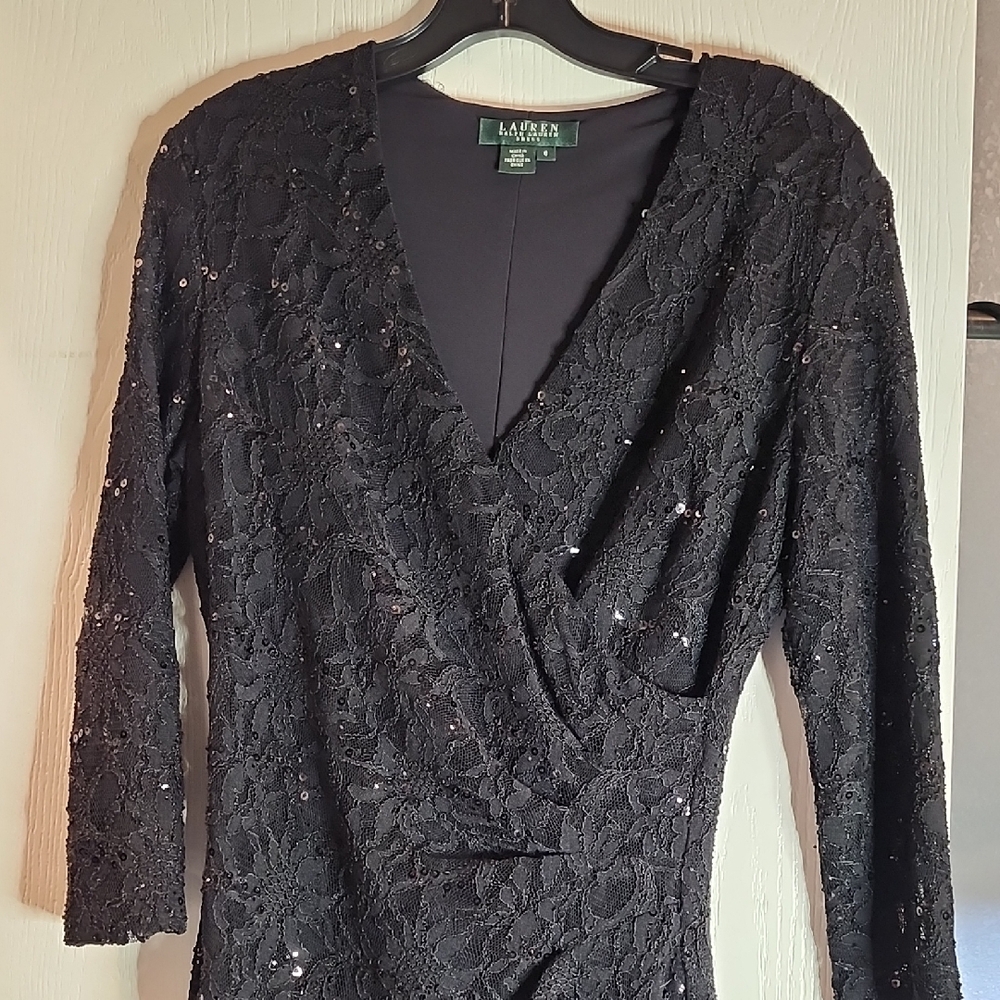 Lauren Ralph Lauren Black Lace Wedding Dress